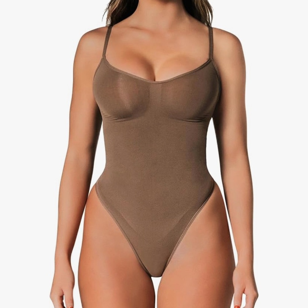 Seamless Brown Shapewear Bodysuit